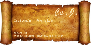 Csizmár Jonatán névjegykártya
