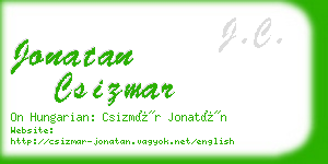 jonatan csizmar business card